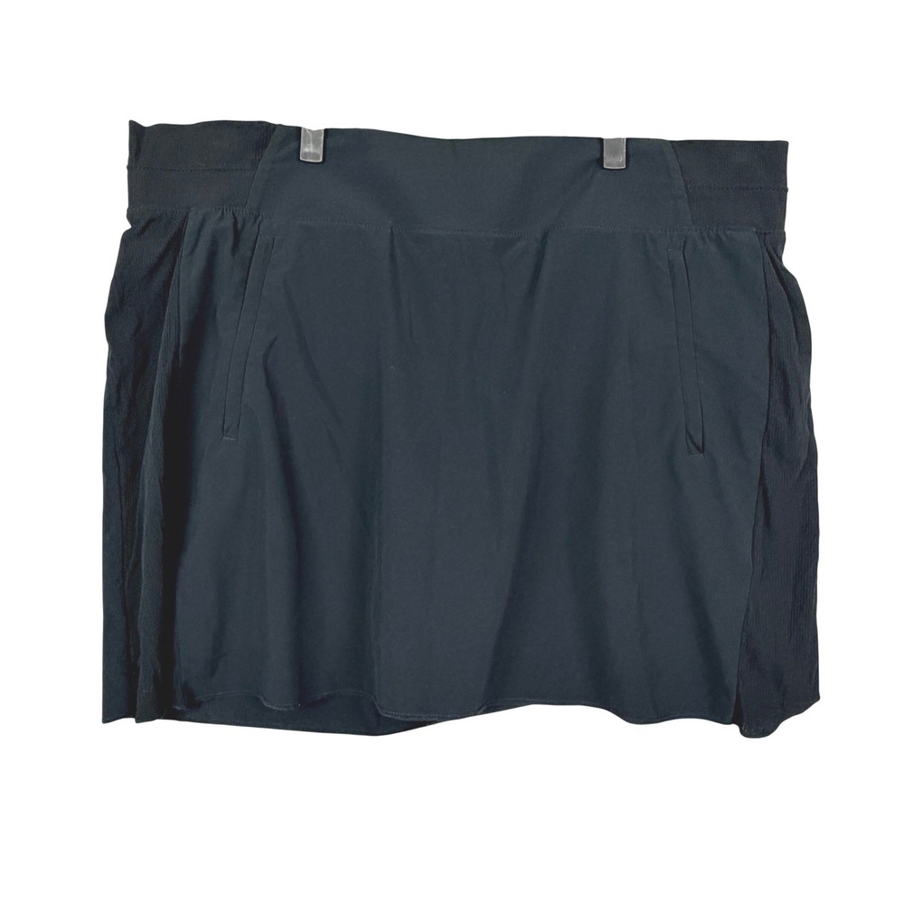 Athleta Size 20 Black Performance Brooklyn Skort Activewear Tennis Golf Hiking - Picture 2 of 10